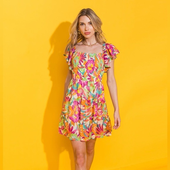 Flying Tomato Floral Mini Dress - Picture 1 of 7